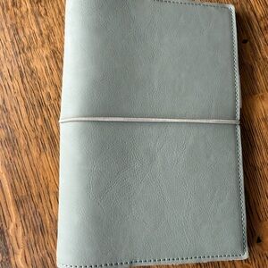 Filofax Domino Gray Faux Leather Notebook Cover